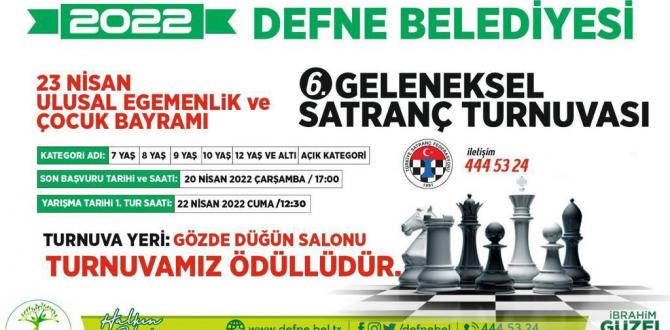 Defne’de satranç turnuvası düzenlenecek