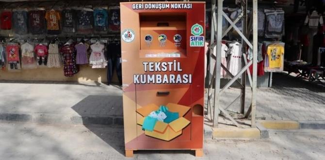 Reyhanlı’da tekstil geri dönüşüm kumbaraları yerleştiriliyor