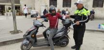 Motosiklet ve motorlu bisiklet sürücülerine trafik güvenliği denetimi