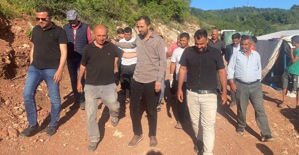 Başkan Yalçın, mevsimlik tarım işçilerini ziyaret etti