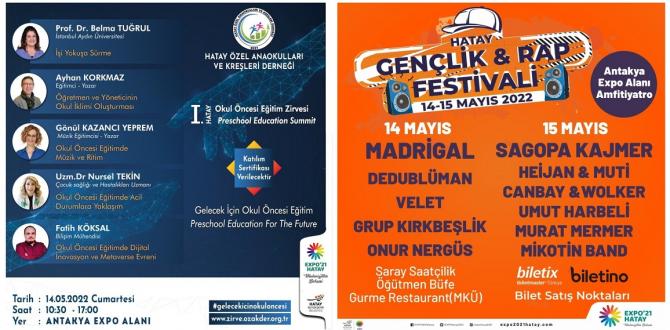 EĞİTİM ZİRVESİ VE RAP RÜZGÂRI EXPO’21 HATAY’DA