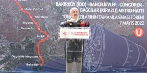 KARAİSMAİLOĞLU: BAKIRKÖY- KİRAZLI METRO HATTINDA ÇALIŞMALAR TAMAMLANDI
