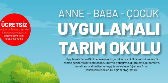 UYGULAMALI TARIM OKULU EXPO’DA BAŞLIYOR