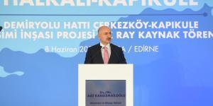 KARAİSMAİLOĞLU: İSTANBUL-EDİRNE HIZLI TREN HATTINDA İLK RAY KAYNAĞI