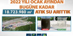 18 MİLYON 723 BİN 980 M³ ATIK SU ARITILDI