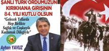 BAŞKAN YAVUZ “KIRIKHAN’IN 84.KURTULUŞ BAYRAMI KUTLU OLSUN”