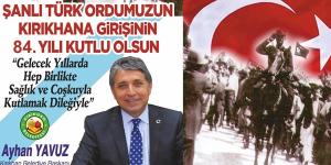 BAŞKAN YAVUZ “KIRIKHAN’IN 84.KURTULUŞ BAYRAMI KUTLU OLSUN”