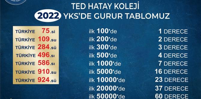 YKS’de TED Hatay farkı