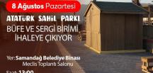 ATATÜRK SAHİL PARKI’NDA BULUNAN BÜFE VE SERGİ BİRİMLERİ İHALEYE ÇIKIYOR