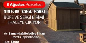 ATATÜRK SAHİL PARKI’NDA BULUNAN BÜFE VE SERGİ BİRİMLERİ İHALEYE ÇIKIYOR