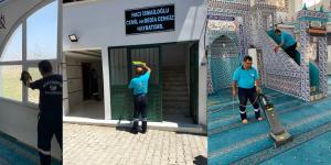 İBADETHANELERDE TEMİZLİK ÇALIŞMALARI SÜRÜYOR