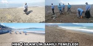 HBB 158 KM’LİK SAHİLİ TEMİZLEDİ