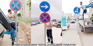 HBB, İL GENELİNDE TRAFİK LEVHALARINI YENİLİYOR