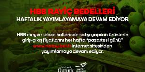 HBB RAYİÇ BEDELLERİ HAFTALIK YAYINLAMAYA DEVAM EDİYOR